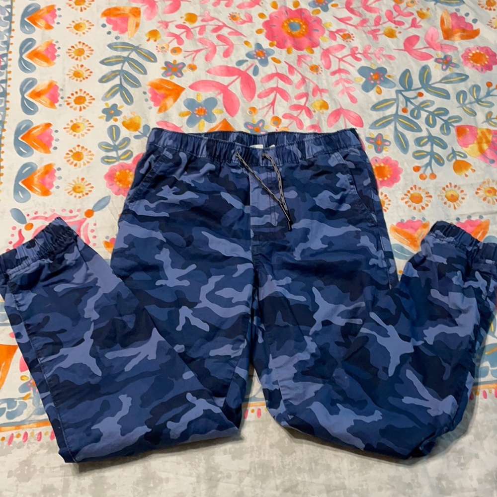 Boys GAP kids  xl blue camo joggers